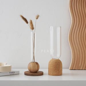 フラワーベース 花瓶 北欧 一輪挿し 天然木 ...の詳細画像2