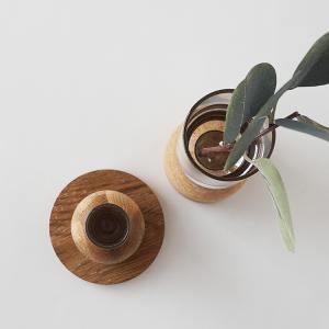 フラワーベース 花瓶 北欧 一輪挿し 天然木 ...の詳細画像3