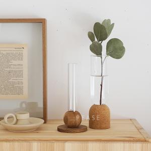 フラワーベース 花瓶 北欧 一輪挿し 天然木 ...の詳細画像4