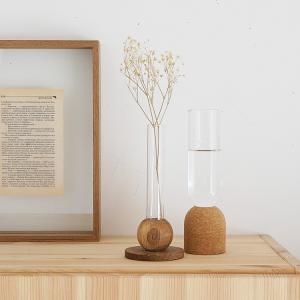フラワーベース 花瓶 北欧 一輪挿し 天然木 ...の詳細画像5