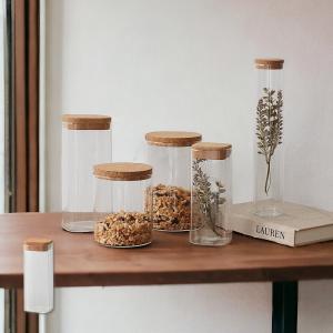 シリンダー型 ガラス 容器 小 フラワーベース 花瓶 保存容器 9.5×H12cm