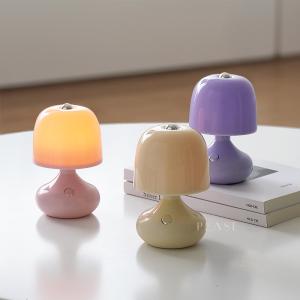 ︎*。ag✧︎*。　丸いオークのミニランプ ミニランプ ムードランプ マッシュルーム型 韓国インテリア 小さい