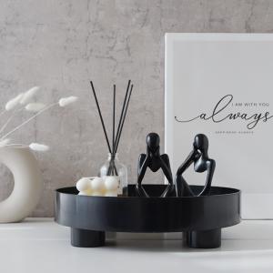 オブジェ 置物 人像 人形 ブラック ホワイト モノトーン