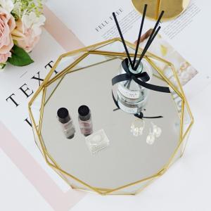 ミラートレイトレー真鍮ゴールドガラス