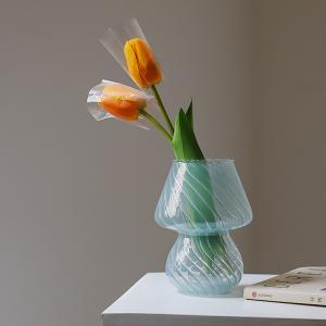 マッシュルーム型 フラワーベース 花瓶 ガラス...の詳細画像5