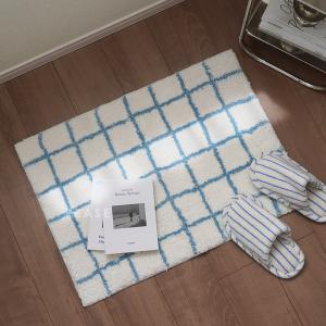 グラフチェック マット 玄関マット 50×70...の詳細画像4