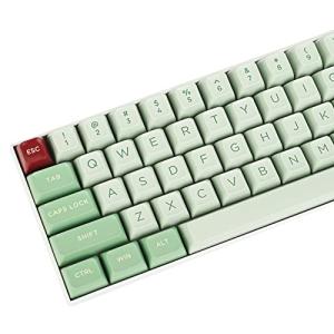 Red Dot Matcha ASA カスタムキーキャップ、Cherry/Gateron MX 軸 60% / 64 / GK61 ゲーミングメカニカルキーボード用 150 キーのダブルショットキー｜pechebell-2