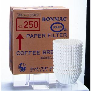BONMAC 業務用ペーパーフィルターNO.270 (27cm) 1,000枚入り(250枚×4) (879649)｜pechka