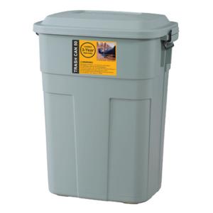 トラッシュ缶50L（LFS-936GR/グリーン）ゴミ箱　ごみ箱　ペール缶　ダストボックス　ロック付...