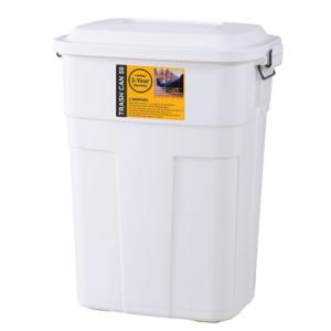 トラッシュ缶50L（LFS-936WH/ホワイト）ゴミ箱　ごみ箱　ペール缶　ダストボックス　ロック付...