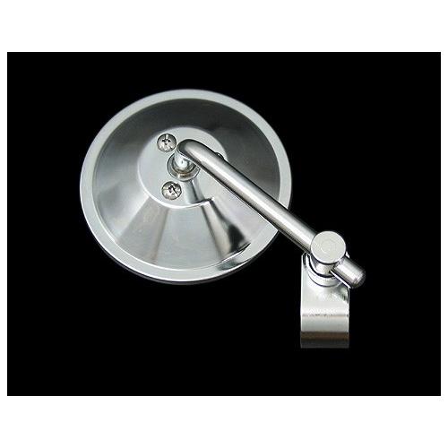 スポーツスター XL 4in ショートステムラウンドミラー クランプ付き クローム