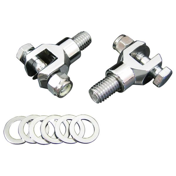 1/2×13 フットペグクリップキット クローム Harley FXST FLST FXDL FXD...