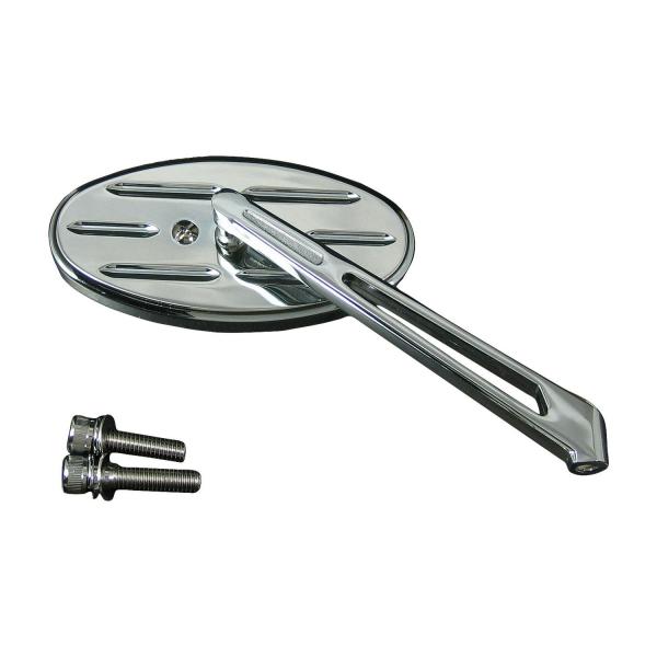 スポーツスター XL リブドオーバルビレットミラー 右