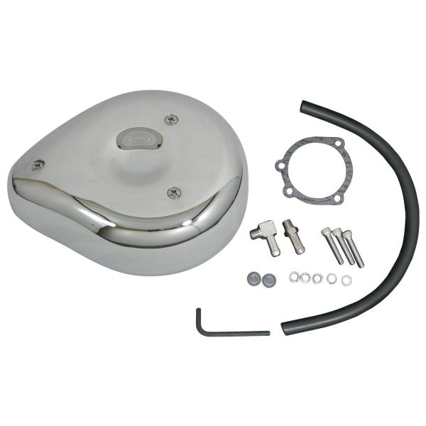 CVキャブ用 ティアドロップタイプエアクリーナー クローム