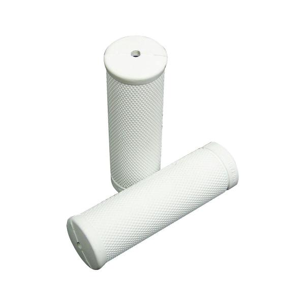 スポーツスター XL ソフテイル ダイナ ツーリング V-ROD ローレットラバーグリップ 白