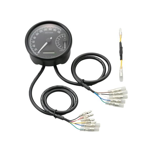 デイトナ VELONA W 電気式スピード＆タコメーター 80mm