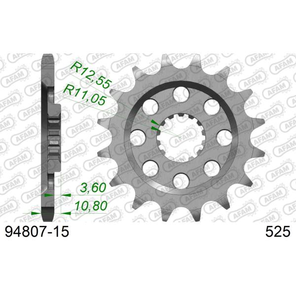 アファム Fスプロケット 525-15 BRUTALE 1090R/RR/Corsa F4 1000...
