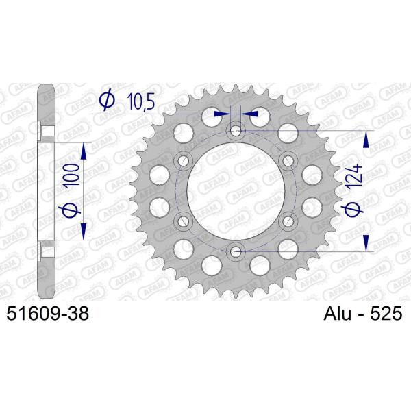 アファム Rスプロケット 525-38 900 S4 MONSTER 01-03/996 ST4 S...