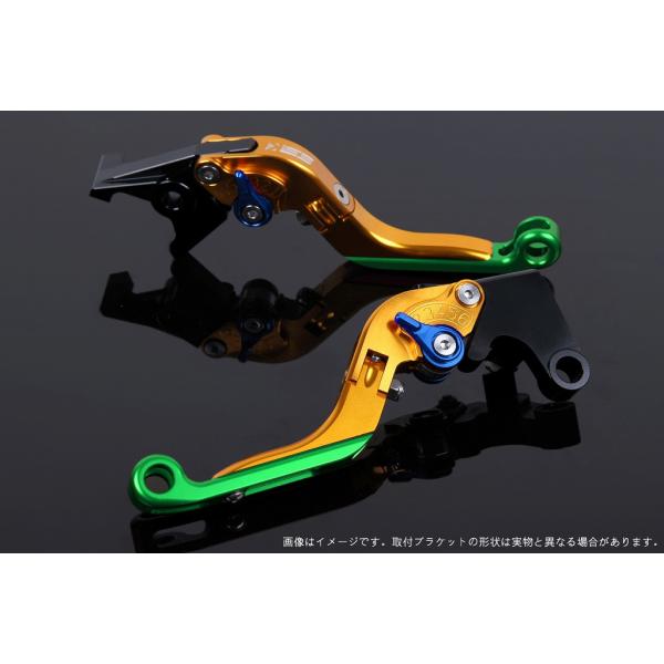 エスエスケイ スピードラ アジャストレバー 可倒延長式 ゴールド/ブルー/グリーン ZX-10R 1...