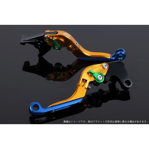 エスエスケイ スピードラ アジャストレバー 可倒延長式 ゴールド/グリーン/ブルー ZX-10R 1...