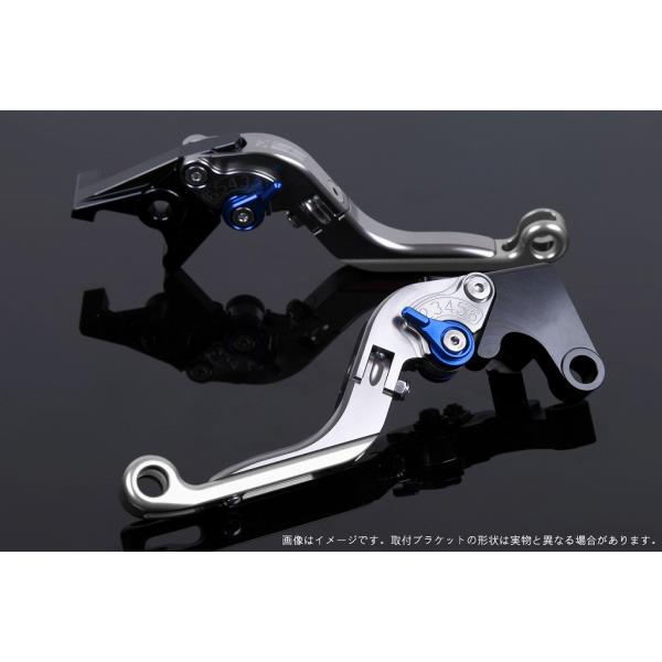 エスエスケイ スピードラ アジャストレバー 可倒延長式 チタン/ブルー/シルバー ZX-10R 16...
