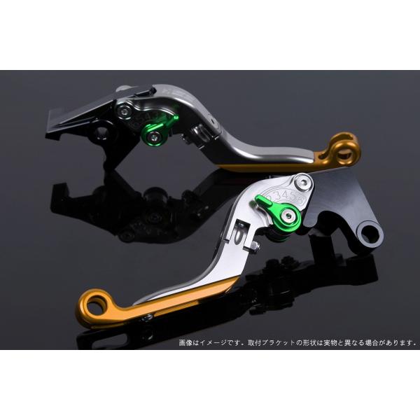 エスエスケイ スピードラ アジャストレバー 可倒延長式 チタン/グリーン/ゴールド ZX-10R 1...