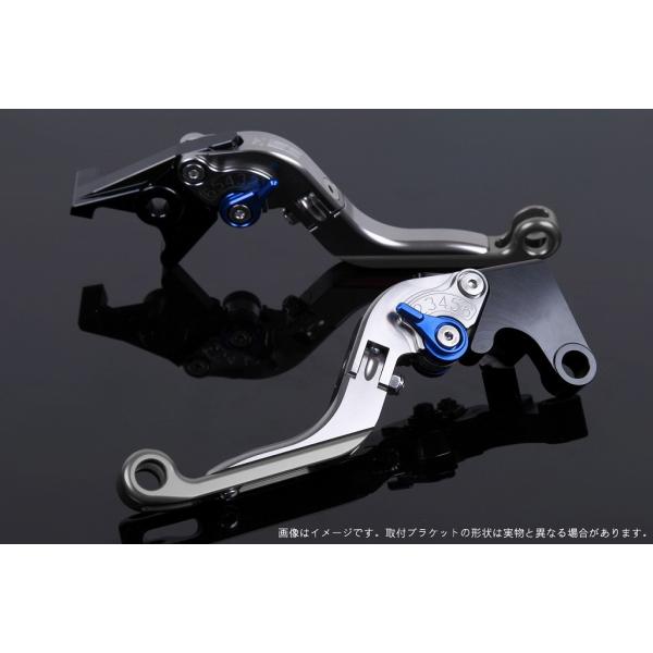 エスエスケイ スピードラ アジャストレバー 可倒延長式 チタン/ブルー/チタン ZX-6R 07-1...