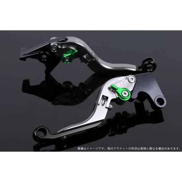 エスエスケイ スピードラ アジャストレバー 可倒延長式 チタン/グリーン/ブラック ZX-6R 07...