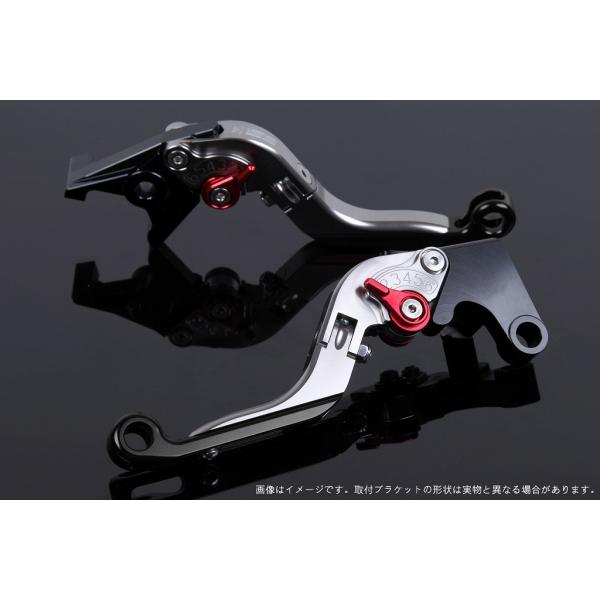 エスエスケイ スピードラ アジャストレバー 可倒延長式 チタン/レッド/ブラック ZX-6R 07-...