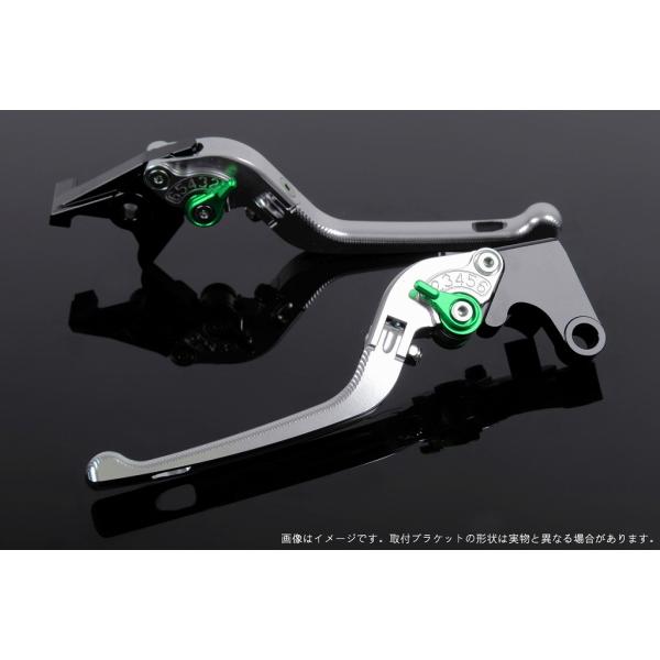 エスエスケイ スピードラ アジャストレバー 3D可倒式 シルバー/グリーン NINJA ZX-10R...