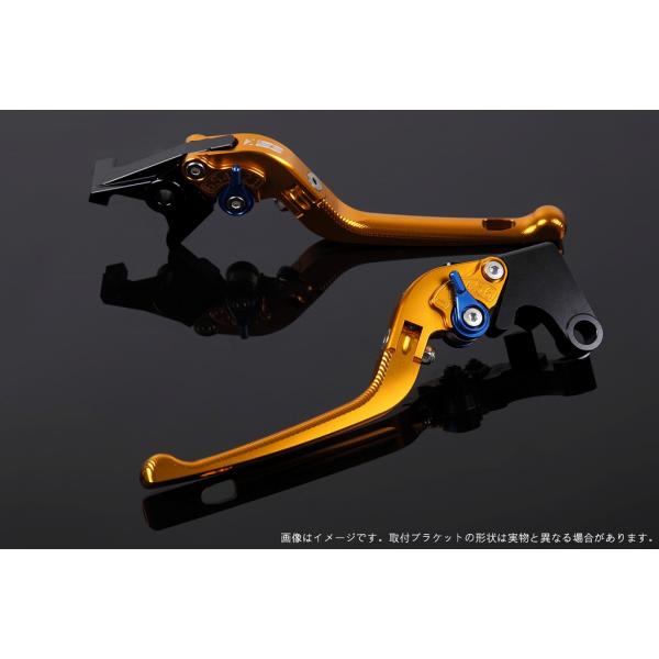 エスエスケイ スピードラ アジャストレバー 3D可倒式 ゴールド/ブルー NINJA ZX-10R ...