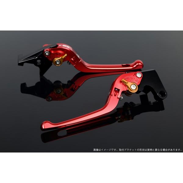 エスエスケイ スピードラ アジャストレバー 3D可倒式 レッド/ゴールド NINJA ZX-10R ...