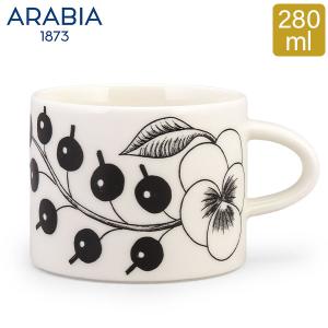 お盆も休まず配送 【並行輸入品】 アラビア Arabia パラティッシ カップ 280mL ブラック Paratiisi Cup マグ コップ 食器 磁器 北欧