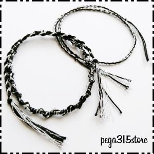 アンクレット　ミサンガ　足首　ツイードMIX　メンズ