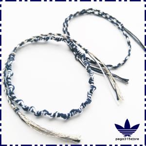 アンクレット　ミサンガ　足首　2本SET 　ネイビーホワイト　ツイードMIX　　anklet246