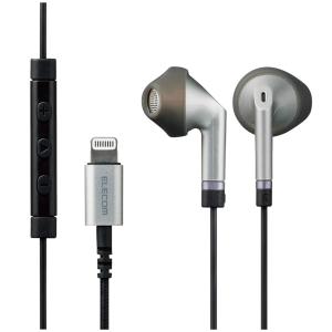 高耐久マイク付きセミオープンライトニングイヤホン EHP-LFS10IMSV シルバーの商品画像