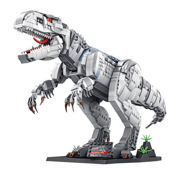 国内発送　レゴ互換　ブロック　611002　恐竜シリーズ　ティラノサウルス　T-REX　グレー　２１...