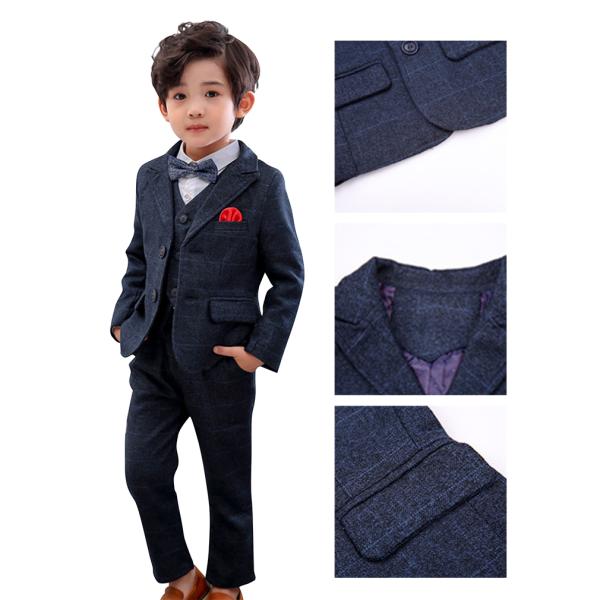 5点セット 子供服 スーツ 男の子 フォーマル 入園 入学式 卒園 卒業 キッズ 結婚式 発表会 ジ...