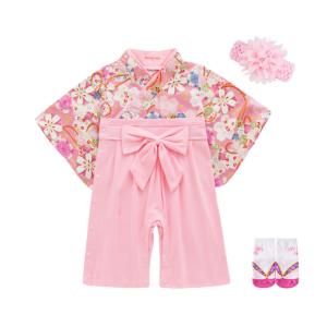 即納 袴ロンパース ベビー服 女の子 カバーオ...の詳細画像4