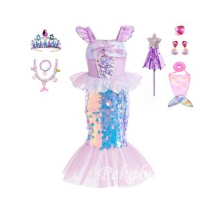 子供 プリンセス ドレス アリエル マーメイド...の詳細画像1