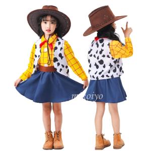 子供 カウボーイ ハロウィン コスプレ衣装 女...の詳細画像1