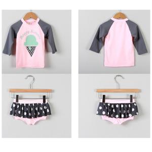 ラッシュガード 女の子 水着 ドット柄 アイス...の詳細画像4