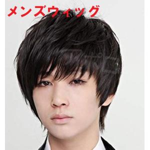 メンズ ダークブラウン 男性 ウィッグ ショート 焦げ茶色 No.742