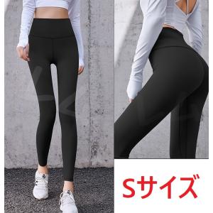 Mサイズ ヨガパンツ レディース 黒色 ストレッチ レギンス スポーツ