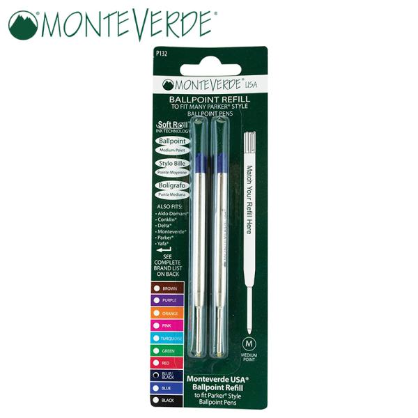 公式【MONTEVERDE】モンテベルデ ボールペンリフィール ブリスター 2本入り 芯 BP替芯 ...