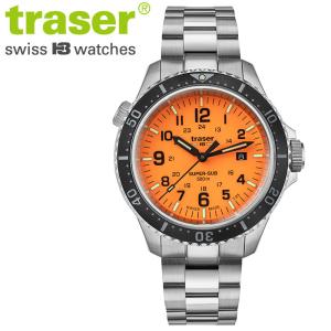 公式 Traser トレーサー P67 Super Sub オレンジメンズ クオーツ 腕時計