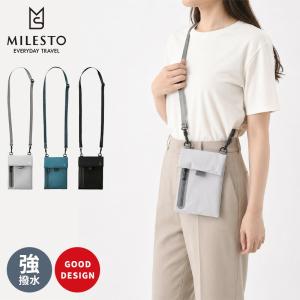 【正規販売】MILESTO ミレスト LIKID リキッド MLS847 モバイルサコッシュ スマホポーチ ショルダーバッグ 撥水 旅行 パスポート 貴重品 メンズ レディース
