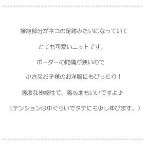 ニット 生地 接結ボーダーニット 日本製 子供...の詳細画像5