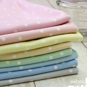 ニット 生地 パステルドットスムース  Tシャツ 綿100％