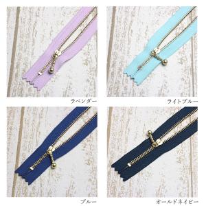 ファスナー 14cm YKK 玉付き ゴールド...の詳細画像3
